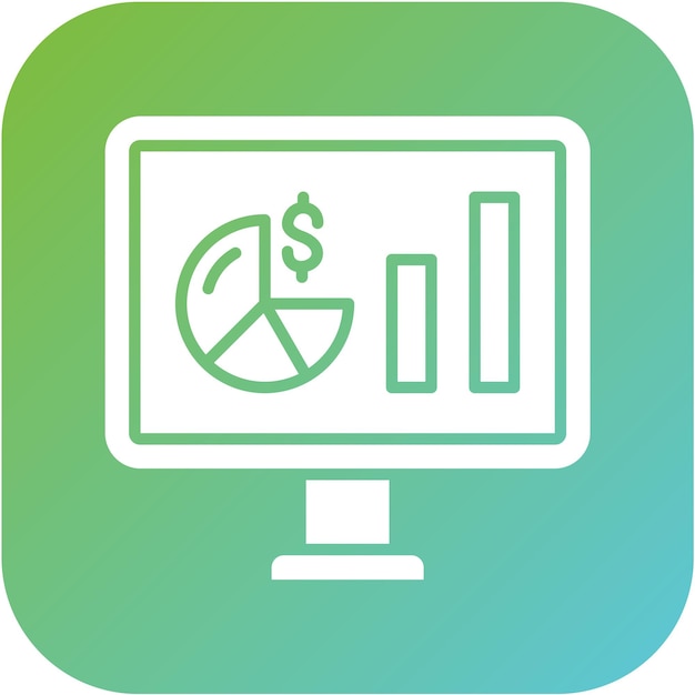 Estilo del icono de análisis de datos de diseño vectorial