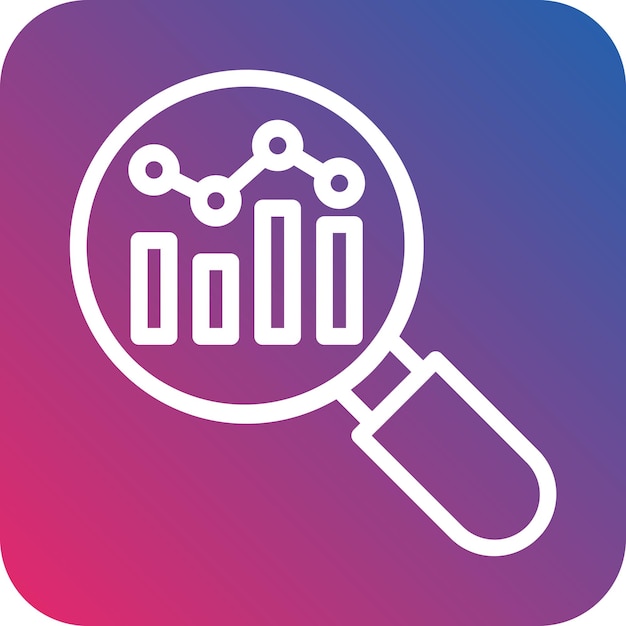 Estilo del icono de análisis de diseño vectorial