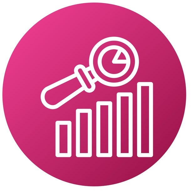 Estilo del icono de análisis de diseño vectorial