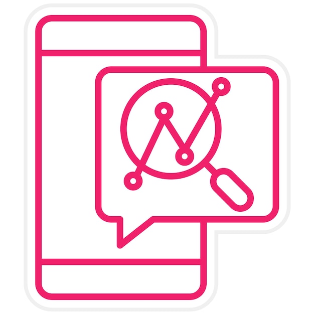 Estilo del icono de análisis de diseño vectorial