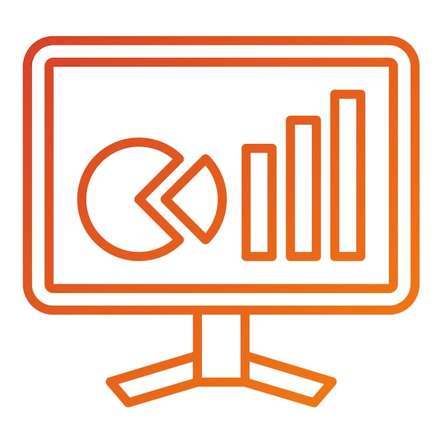 Estilo del icono de análisis de diseño vectorial
