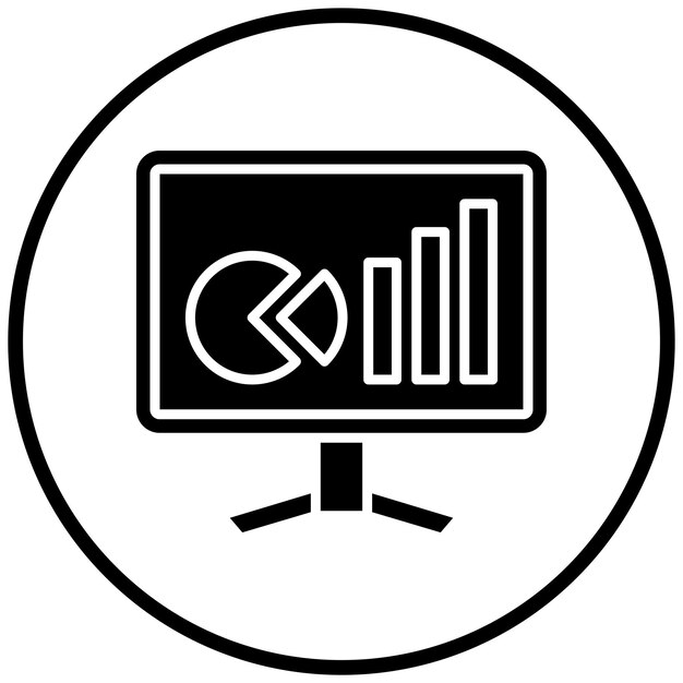 Estilo del icono de análisis de diseño vectorial