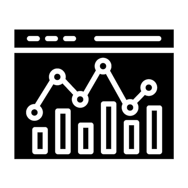Estilo de icono de análisis de diseño vectorial