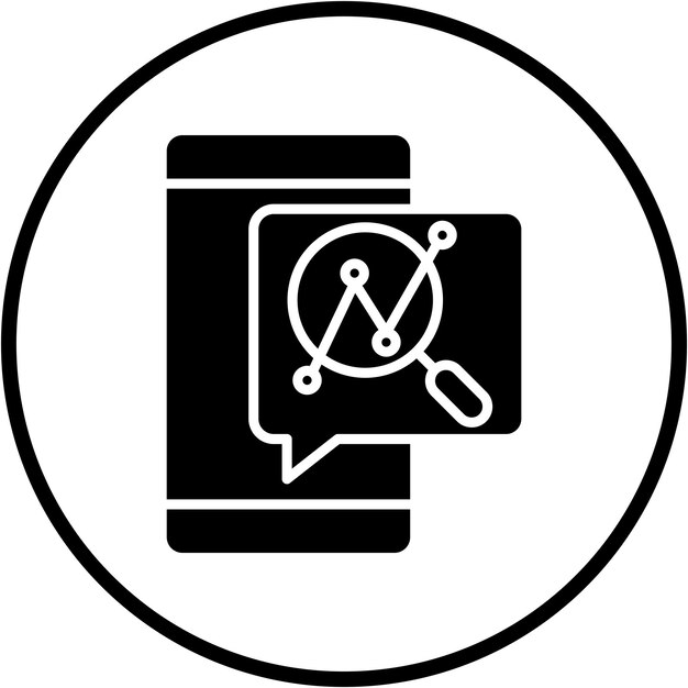 Estilo del icono de análisis de diseño vectorial