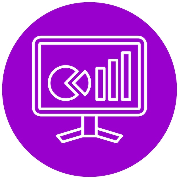 Estilo del icono de análisis de diseño vectorial