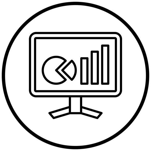Estilo del icono de análisis de diseño vectorial
