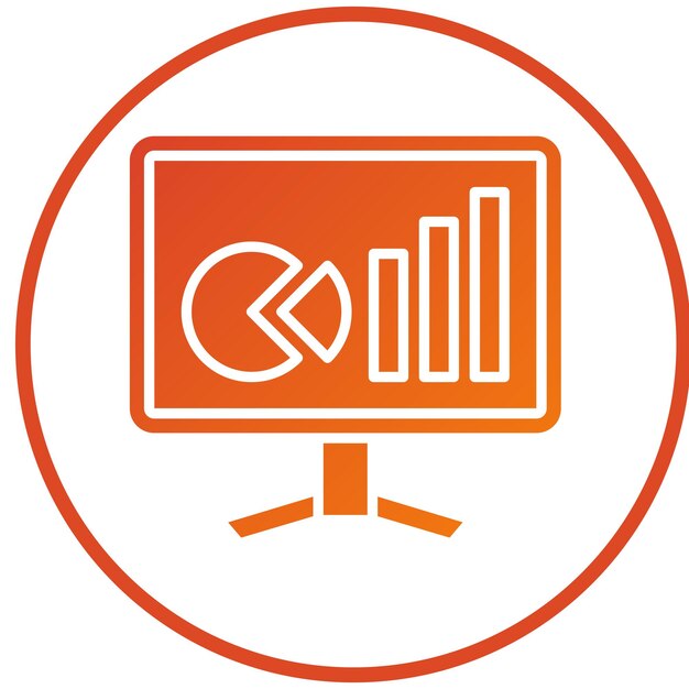 Estilo del icono de análisis de diseño vectorial