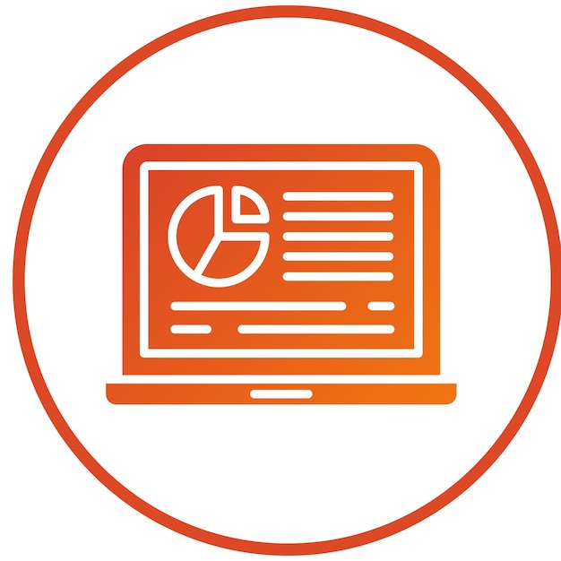 Estilo de icono de análisis de diseño vectorial