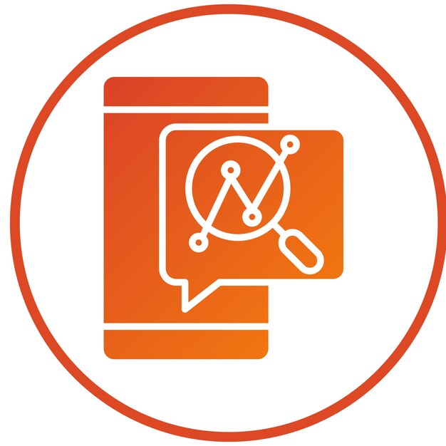 Estilo del icono de análisis de diseño vectorial