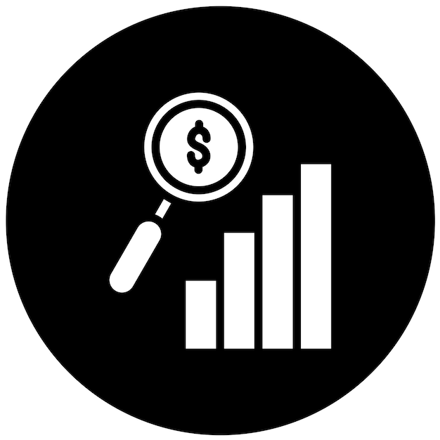 Estilo del icono de análisis de diseño vectorial