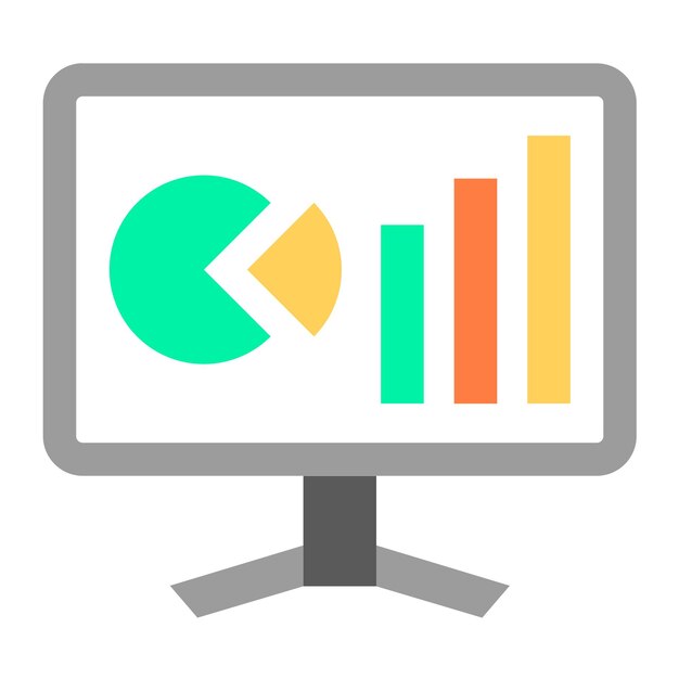 Estilo del icono de análisis de diseño vectorial