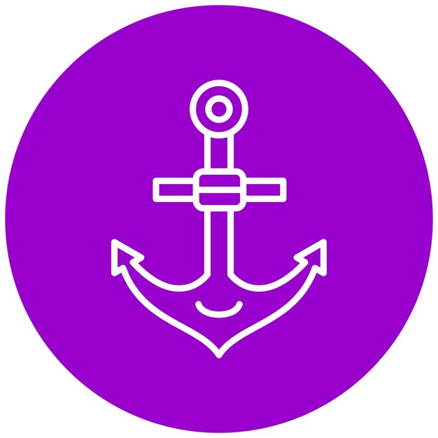 Estilo de icono de anclaje de diseño vectorial