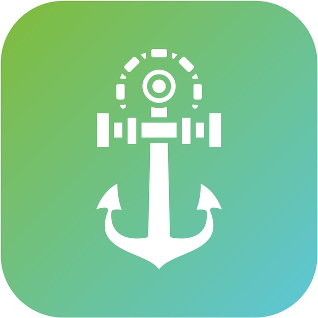 Estilo de icono de anclaje de diseño vectorial
