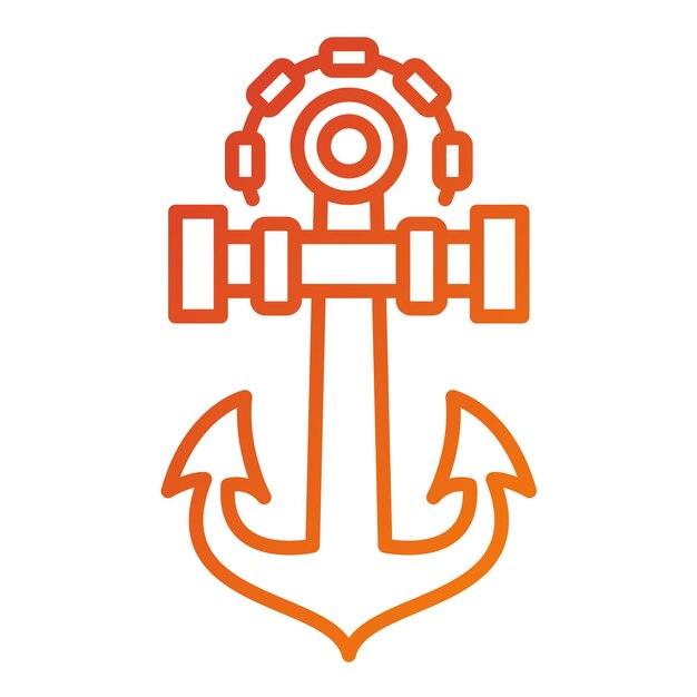 Estilo de icono de anclaje de diseño vectorial