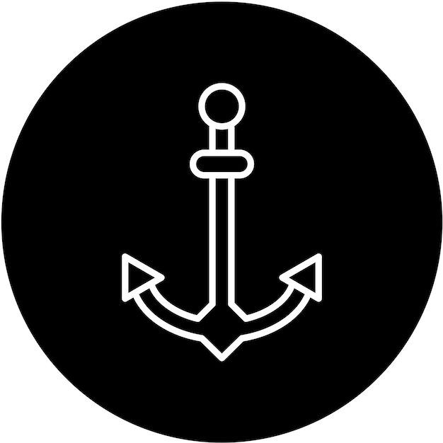Estilo de icono de anclaje de diseño vectorial