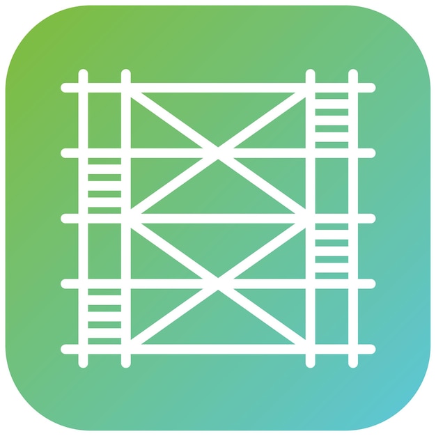 Estilo de icono de andamios de diseño vectorial