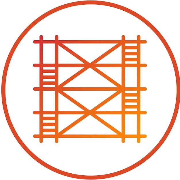 Estilo de icono de andamios de diseño vectorial