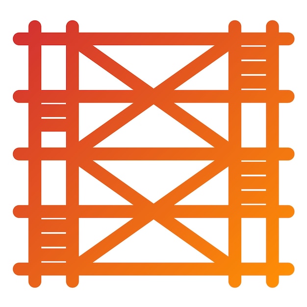 Estilo de icono de andamios de diseño vectorial