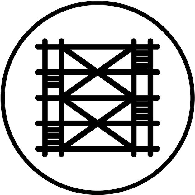 Estilo de icono de andamios de diseño vectorial