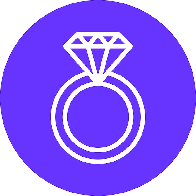 Estilo del icono del anillo de diamante