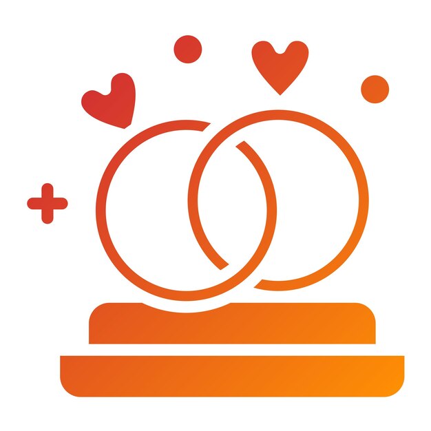 Estilo del icono del anillo de la propuesta de diseño vectorial