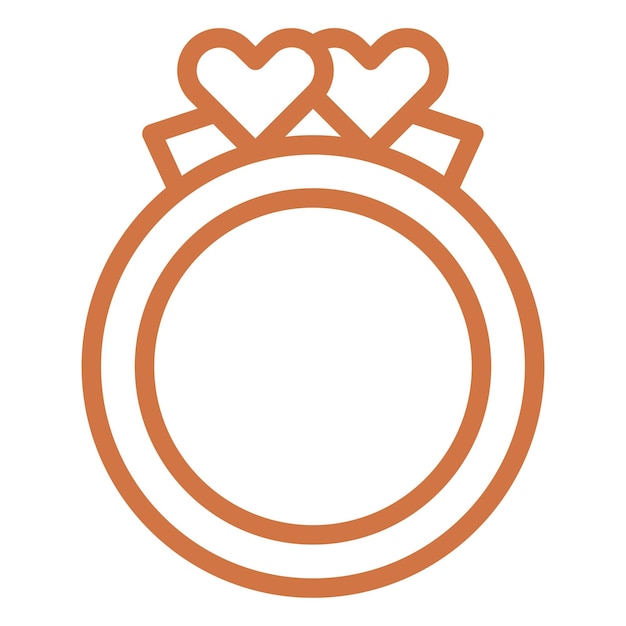 Vector estilo del icono de los anillos de boda