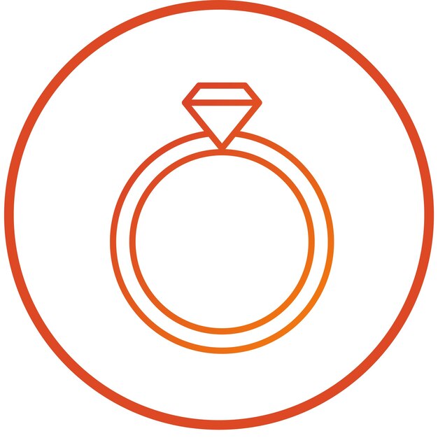 Estilo del icono de los anillos de boda