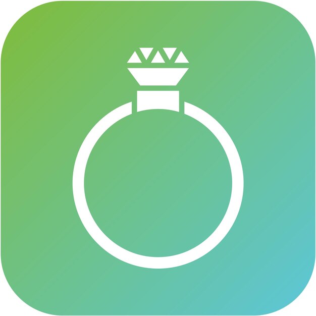Estilo del icono de los anillos de diseño vectorial