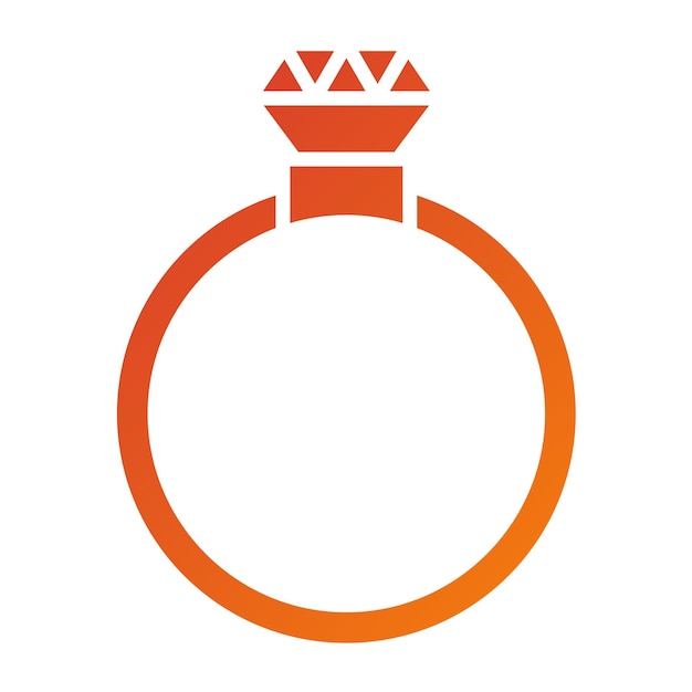Estilo del icono de los anillos de diseño vectorial