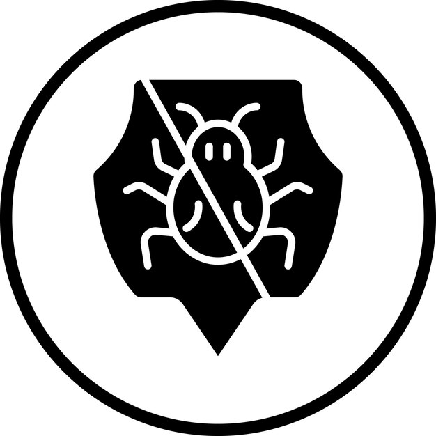 Estilo del icono del antivirus de diseño vectorial