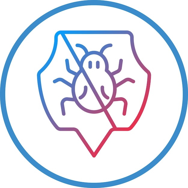 Estilo del icono del antivirus de diseño vectorial