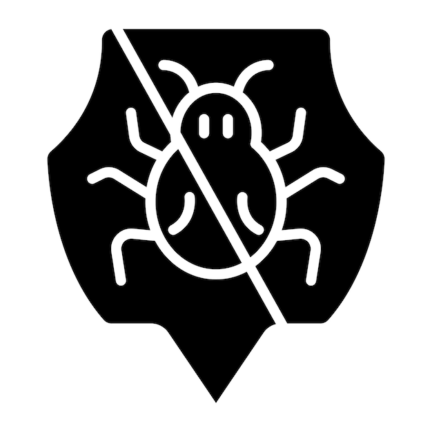 Estilo del icono del antivirus de diseño vectorial