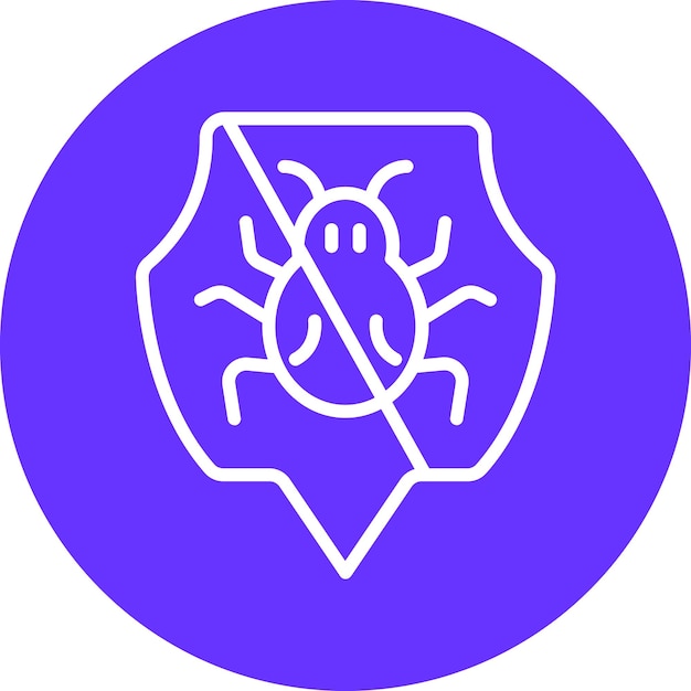 Estilo del icono del antivirus de diseño vectorial