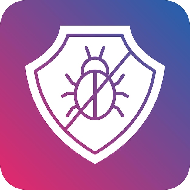 Estilo del icono del antivirus de diseño vectorial