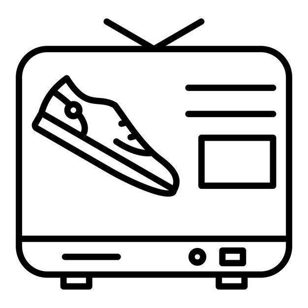 Estilo del icono de los anuncios de televisión