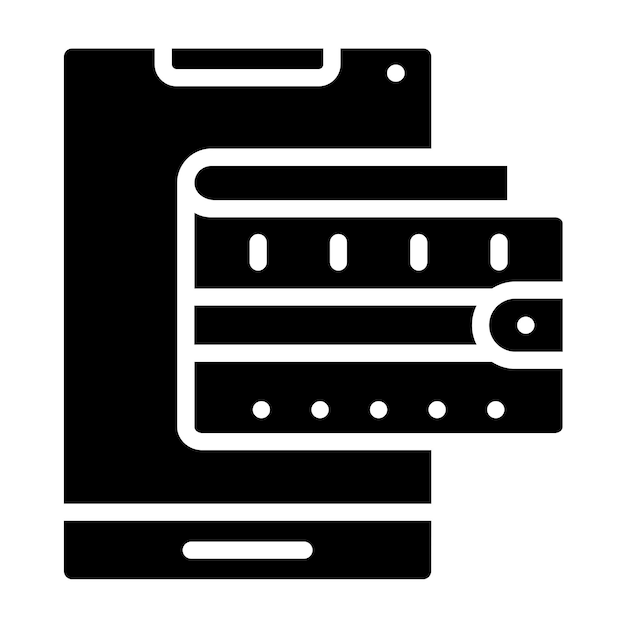 Estilo del icono de la aplicación de la billetera de diseño vectorial