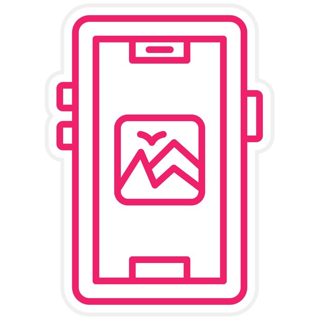 Estilo de icono de la aplicación de diseño vectorial de fotos