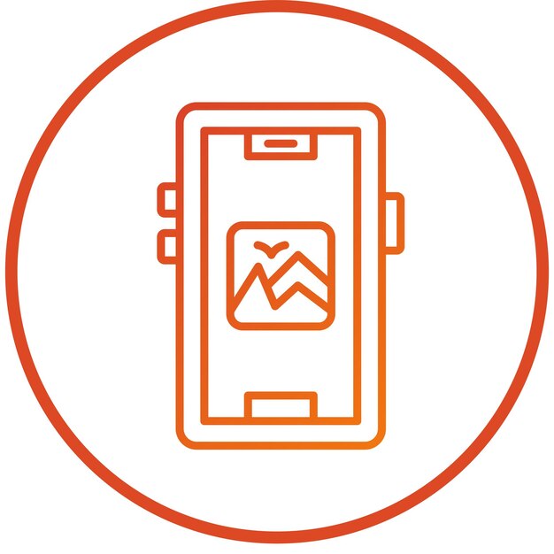 Estilo de icono de la aplicación de diseño vectorial de fotos