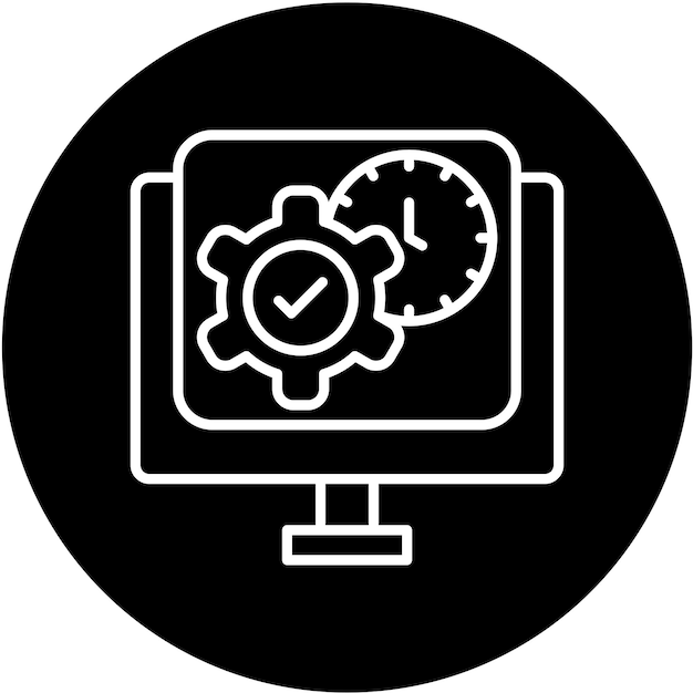 Estilo de icono de la aplicación de gestión de proyectos de diseño vectorial