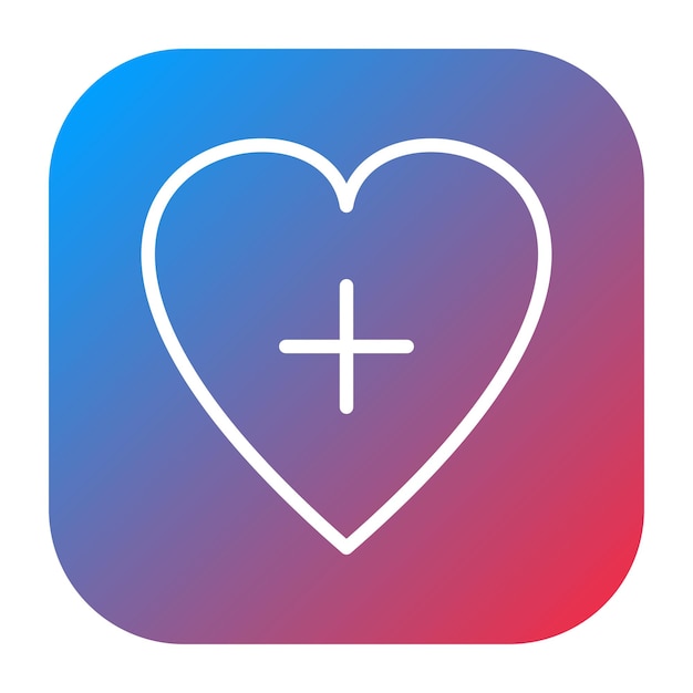Estilo del icono de la aplicación médica de diseño vectorial