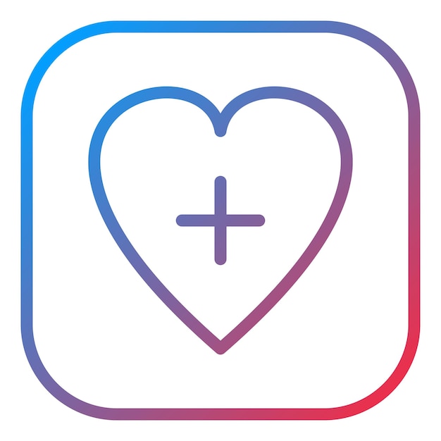Estilo del icono de la aplicación médica de diseño vectorial