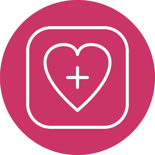 Estilo del icono de la aplicación médica de diseño vectorial
