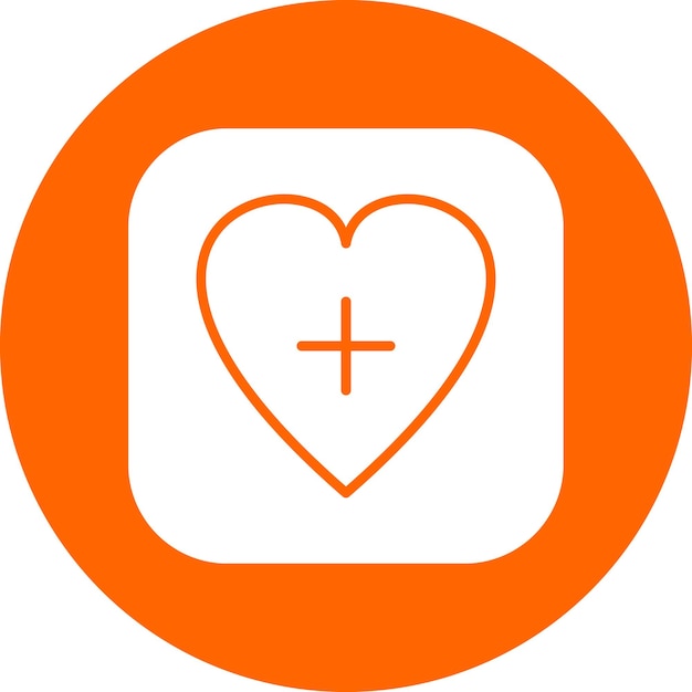 Estilo del icono de la aplicación médica de diseño vectorial