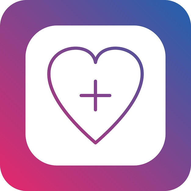 Estilo del icono de la aplicación médica de diseño vectorial