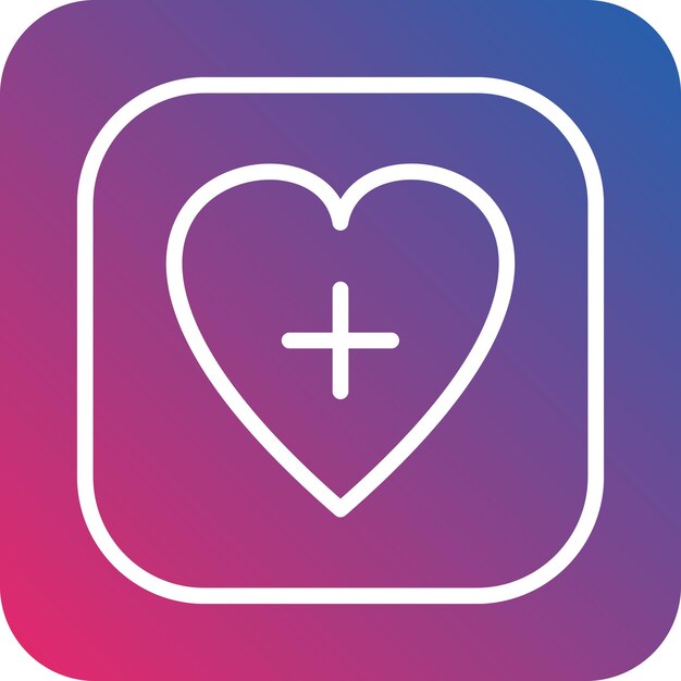 Estilo del icono de la aplicación médica de diseño vectorial