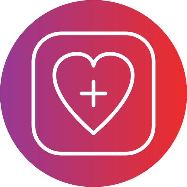 Estilo del icono de la aplicación médica de diseño vectorial