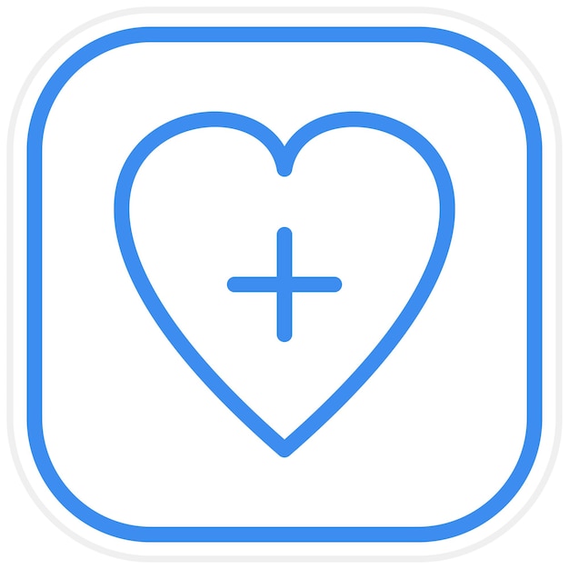 Estilo del icono de la aplicación médica de diseño vectorial