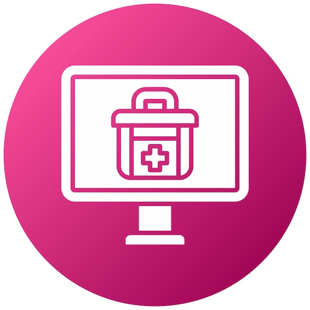 Estilo del icono de la aplicación médica de diseño vectorial