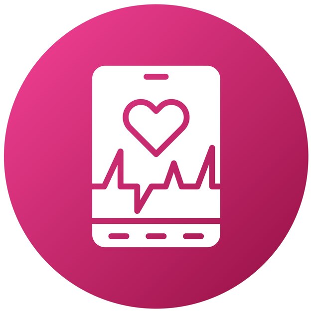 Estilo del icono de la aplicación de monitoreo de salud de diseño vectorial