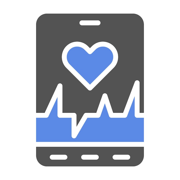 Estilo del icono de la aplicación de monitoreo de salud de diseño vectorial